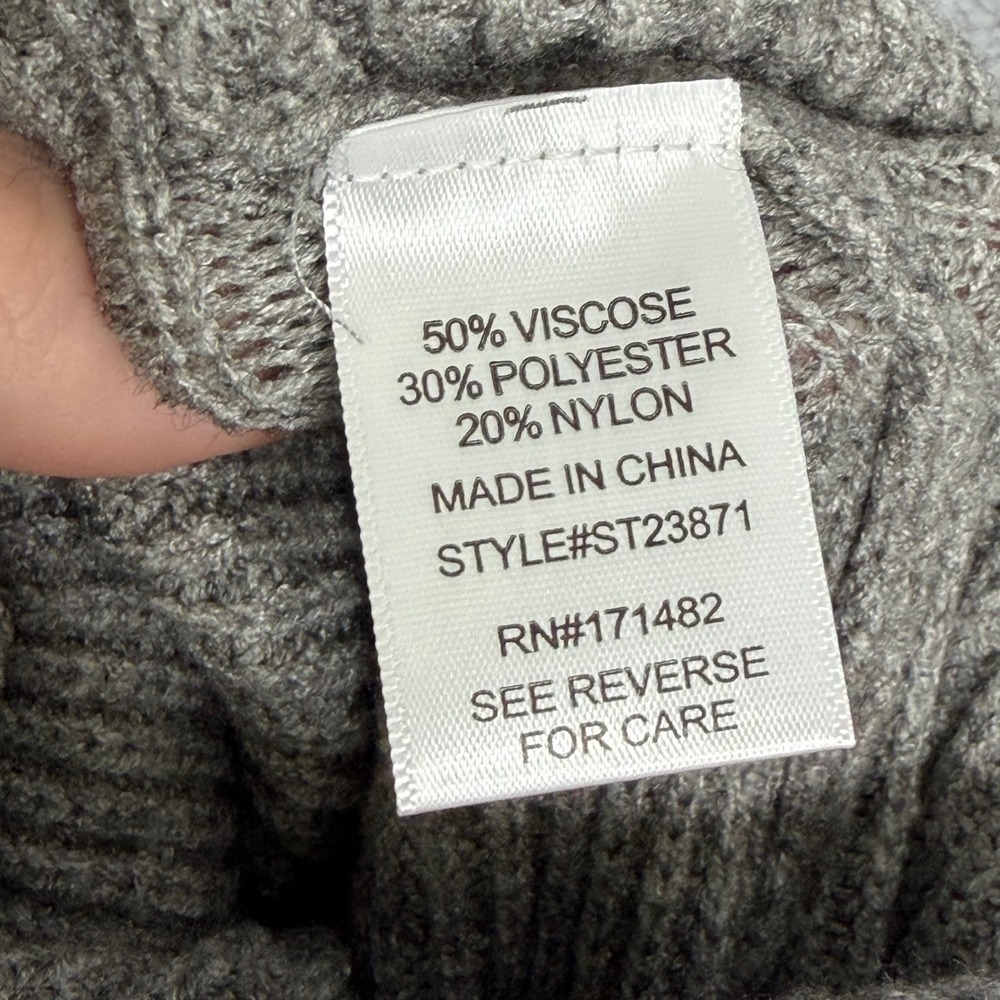 New Sincerely Jules High Rise Flare Leg Roll Top Pants‎ Womens S Grey Knit - Picture 5 of 10